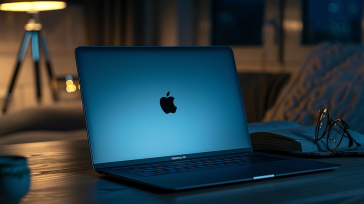 A laptop glowing with a lit screen on a table in an otherwise dark room, representing the compulsive research that follows a serious diagnosis